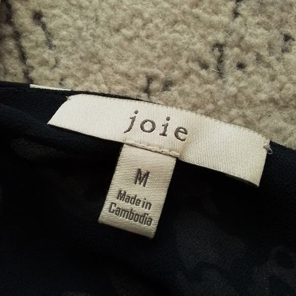 Joie Black White Floral Halter Tank Top Women’s Size M - Picture 3 of 4